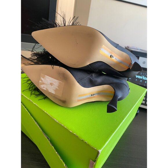 Sam Edelman Womens Black Ency Feather Cushioned Booties Black Size 8 M Defected - Picture 3 of 5